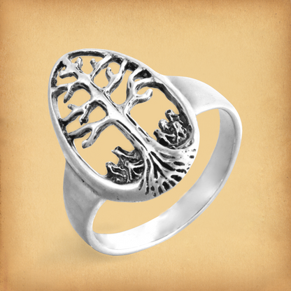 Silver Tree of Life Ring