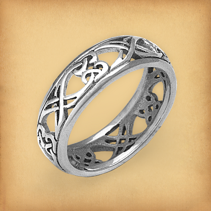 Silver Double Path Celtic Band