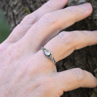 Silver Victorian Moonstone Ring