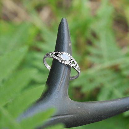 Silver Victorian Moonstone Ring