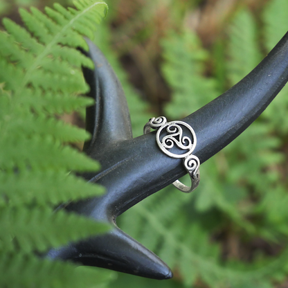 Silver Celtic Triskele Ring