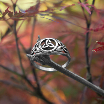 Steel Celtic Triquetra Ring