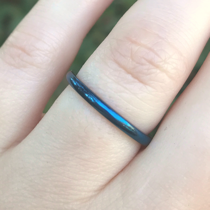 Narrow Blue Ring