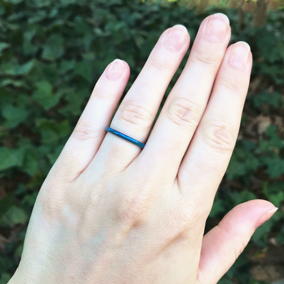 Narrow Blue Ring