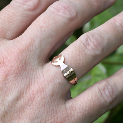 Gold-tone Goddess Ring