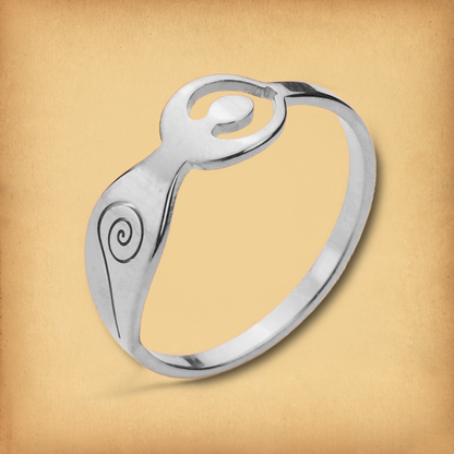 Silver-tone Goddess Ring