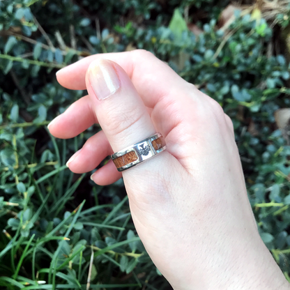 Wood Inlay Tree of Life Ring