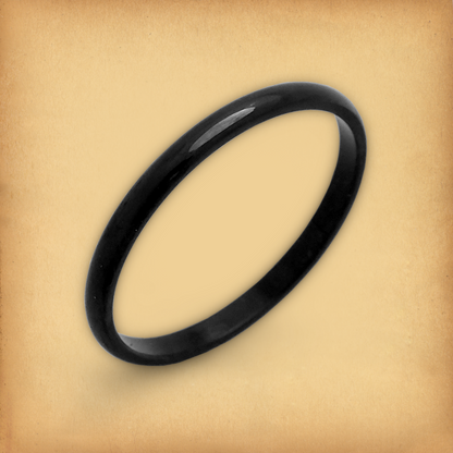 Basic Black Narrow Ring