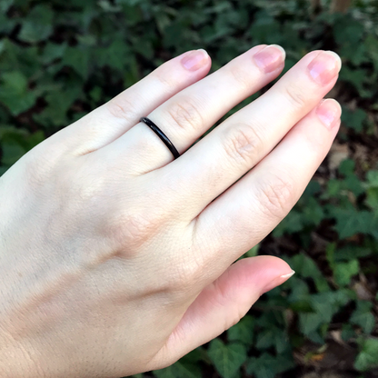 Basic Black Narrow Ring