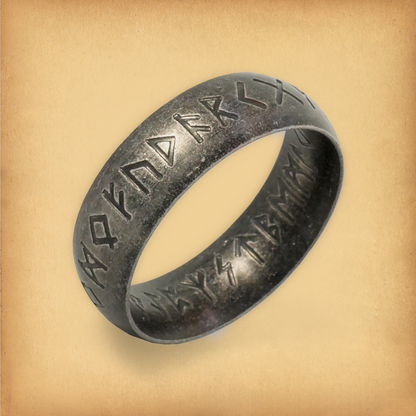 Stainless Steel Odin's Runes Ring