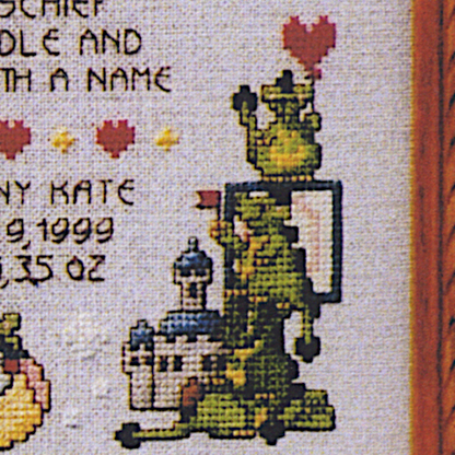 Dragonlet's Birth Sampler Cross Stitch Pattern