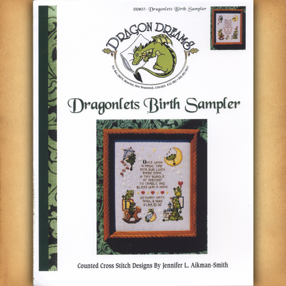 Dragonlet's Birth Sampler Cross Stitch Pattern