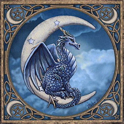 Moon Dragon Cross Stitch Pattern