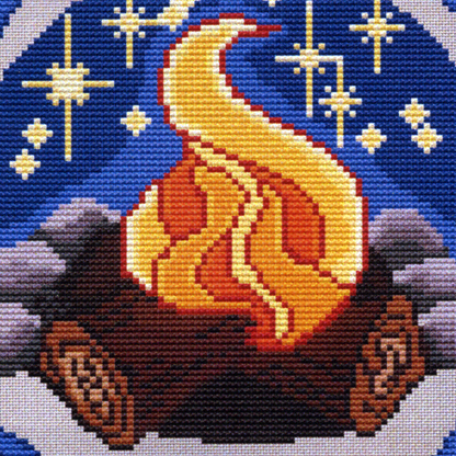 Beltane Bonfire Cross Stitch Pattern