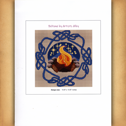 Beltane Bonfire Cross Stitch Pattern