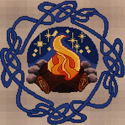 Beltane Bonfire Cross Stitch Pattern