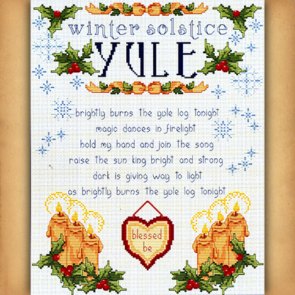 Wheel of the Year Series: Yule Cross Stitch Pattern