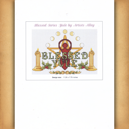 Blessed Yule Cross Stitch Pattern