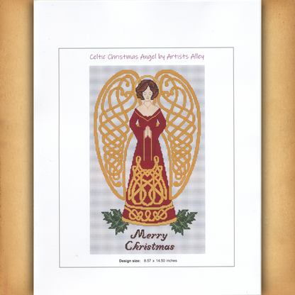 Celtic Christmas Angel Cross Stitch Pattern