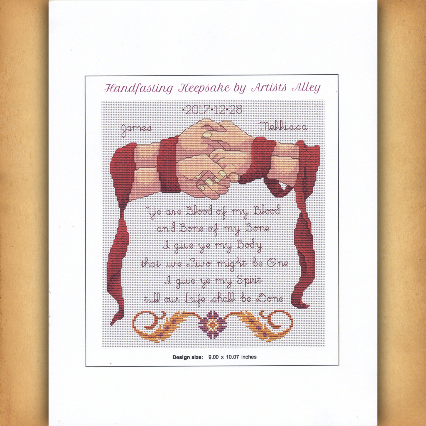 Handfasting Keepsake Cross Stitch Pattern