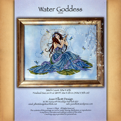 Water Goddess Cross Stitch Pattern