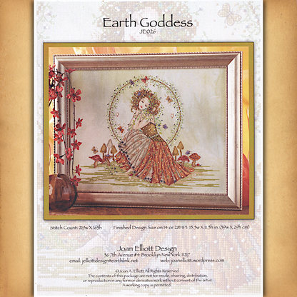 Earth Goddess Cross Stitch Pattern