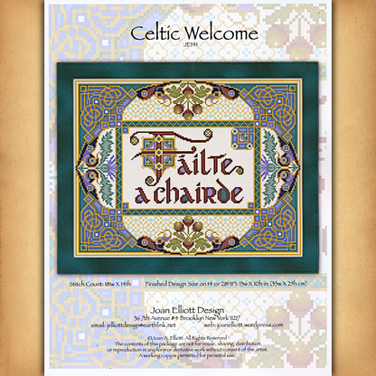 Fáilte a Chairde Cross Stitch Pattern