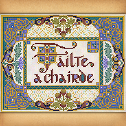 Fáilte a Chairde Cross Stitch Pattern