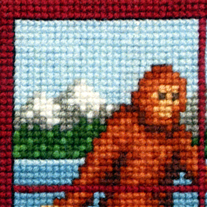 "What the Cat Saw: Bigfoot" Cross Stitch Pattern