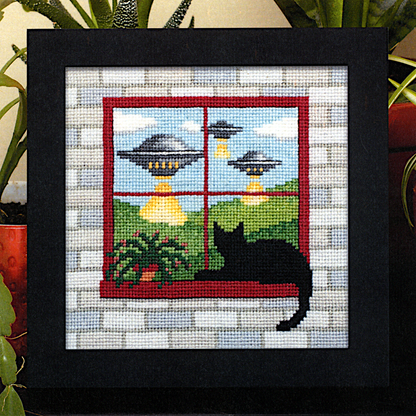 "What the Cat Saw: Close Encounters" Cross Stitch Pattern