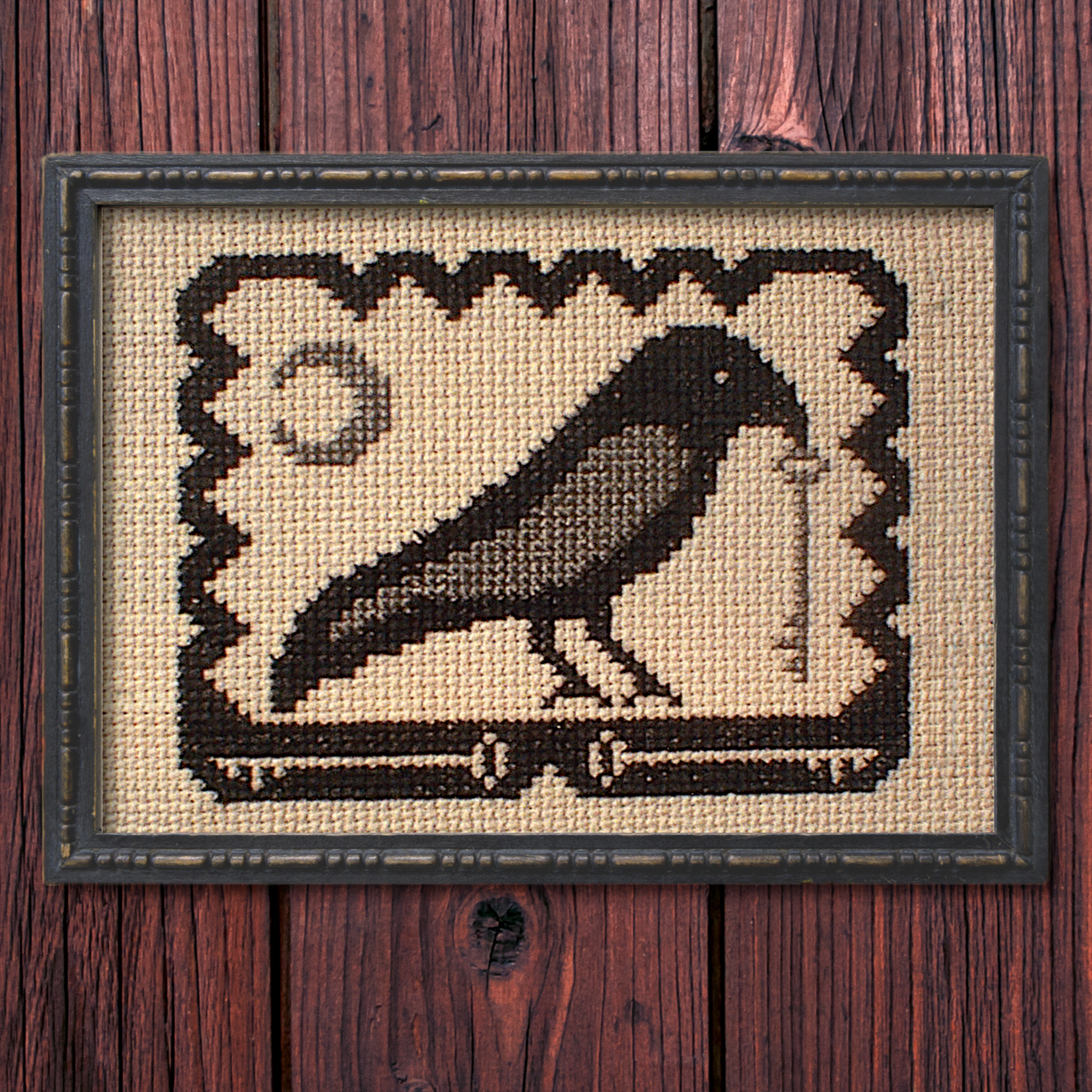 Olde Crow Cross Stitch Pattern