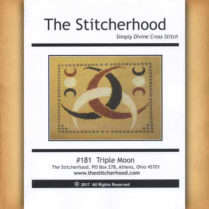 Triple Moon Cross Stitch Pattern