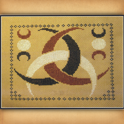 Triple Moon Cross Stitch Pattern