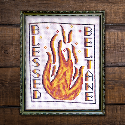 Blessed Beltane Cross Stitch Pattern