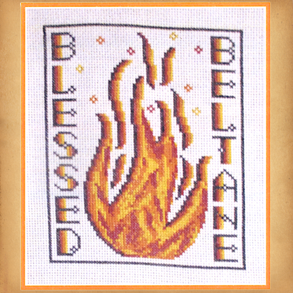 Blessed Beltane Cross Stitch Pattern