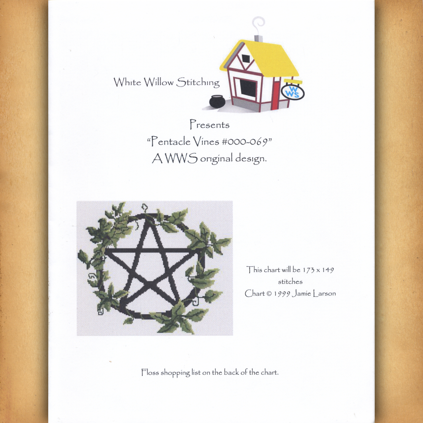 Pentacle Vines Cross Stitch Pattern