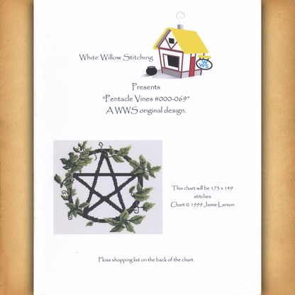 Pentacle Vines Cross Stitch Pattern