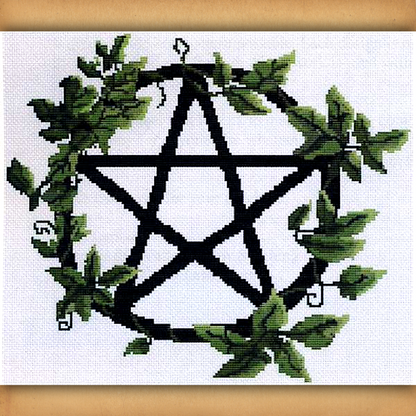 Pentacle Vines Cross Stitch Pattern