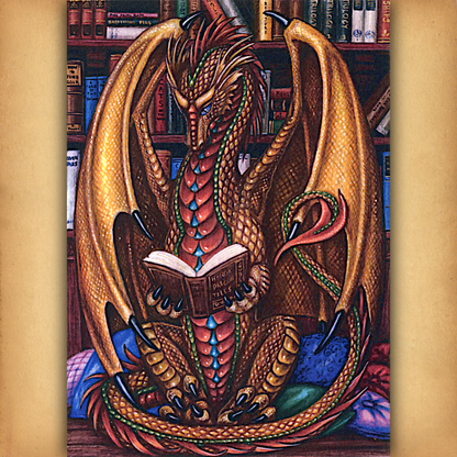 Book Wyrm Cross Stitch Pattern