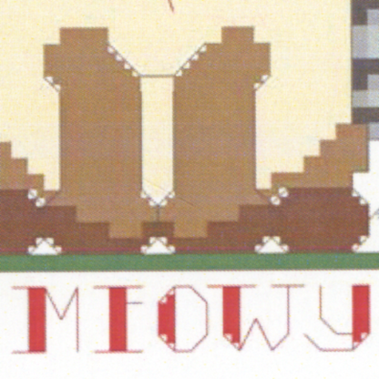 Meowy Christmas Cross Stitch Pattern