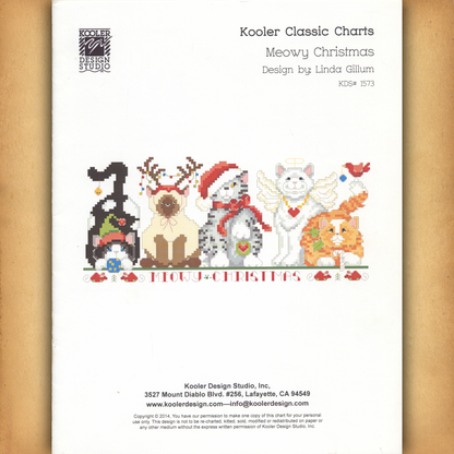 Meowy Christmas Cross Stitch Pattern