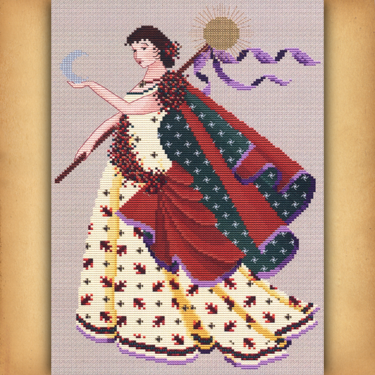 Dance of the Autumnal Equinox Cross Stitch Pattern