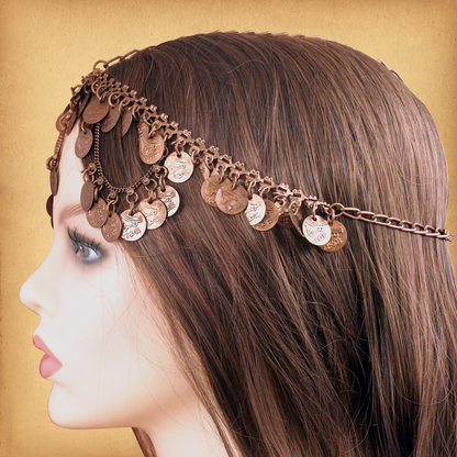 Copper Coin Fantasy Headpiece