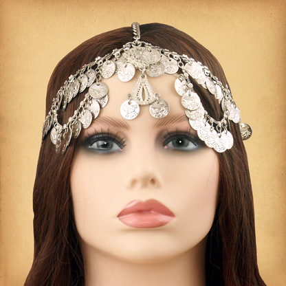 Silver Coin Fantasy Headpiece