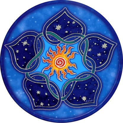 Solar Lotus Window Sticker