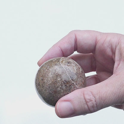 Polished Warm Beige Granite Sphere