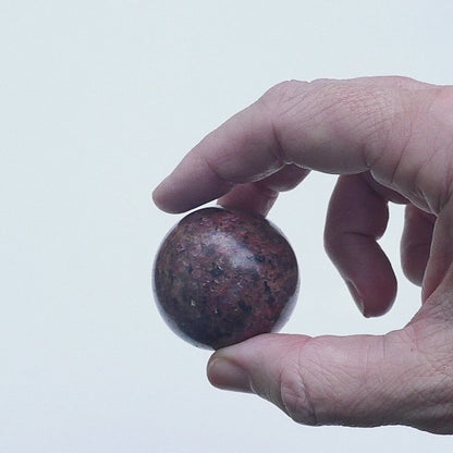 Polished Rosy Grey Granite Sphere