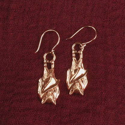 Bronze Bat Earrings