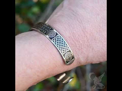 Steel Celtic Cuff Bracelet