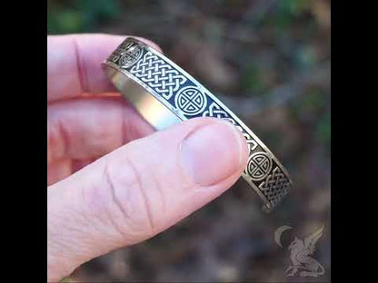 Steel Celtic Cuff Bracelet